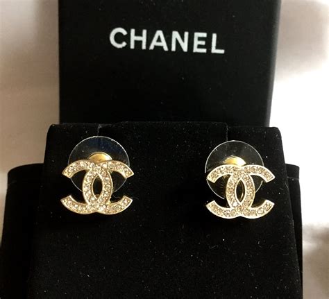 cc chanel earrings studs|authentic chanel cc earrings.